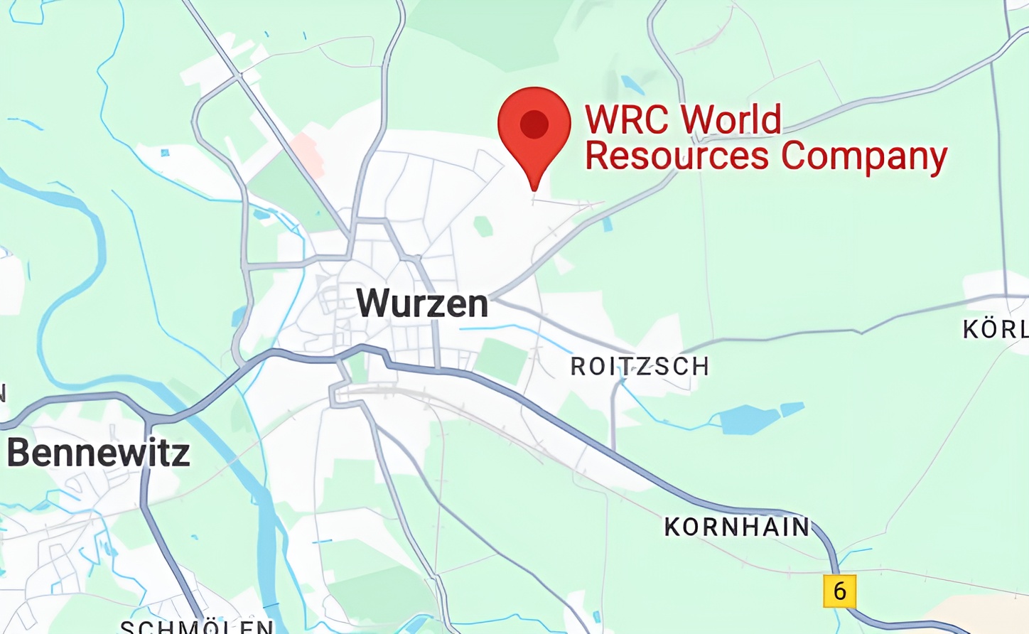 Map view of the WRC site in Wurzen
